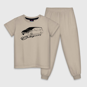 Детская пижама хлопок с принтом Odyssey_3 в Белгороде, 100% хлопок |  брюки и футболка прямого кроя, без карманов, на брюках мягкая резинка на поясе и по низу штанин
 | jdm | stance | минивэн. | одиссей | тачка | хонда