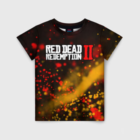 Детская футболка 3D с принтом RED DEAD REDEMPTION 2 в Белгороде, 100% гипоаллергенный полиэфир | прямой крой, круглый вырез горловины, длина до линии бедер, чуть спущенное плечо, ткань немного тянется | dead | game | games | logo | rdr | rdr2 | red | red dead redemption 2 | redemption | дед | игра | игры | лого | логотип | логотипы | рдр | рдр2 | ред | редемпшен | редемпшн | символ | символы