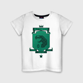 Детская футболка хлопок с принтом Slytherin в Белгороде, 100% хлопок | круглый вырез горловины, полуприлегающий силуэт, длина до линии бедер | harry potter | slytherin | vdzabma | гарри поттер | слизерин