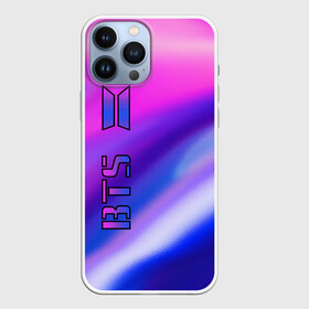 Чехол для iPhone 13 Pro Max с принтом BTS Gradient в Белгороде,  |  | boys | bts | music | pop | rm | бабочка | бойбенд | бтс | волны | гламур | градиент | группа | девочкам | девушкам | корея | красочный | крылья | лого | мальчики | молодежные | музыка | музыкальные | неоновый | парни