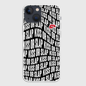 Чехол для iPhone 13 mini с принтом Kiss or slap в Белгороде,  |  | Тематика изображения на принте: blogger | xbloggers | xhouse | блогер | блогеры