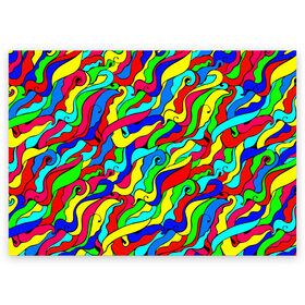 Поздравительная открытка с принтом Красочные узоры/абстракционизм в Белгороде, 100% бумага | плотность бумаги 280 г/м2, матовая, на обратной стороне линовка и место для марки
 | abstract | art | neon | pattern | аниме | анимешные | арт | брызги | ван гог | волны | восточный | змеи | искусство | картина | кислотный | краска | краски | море | мысли | неоновые | радуга | радужные | разноцветные