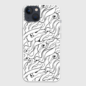 Чехол для iPhone 13 с принтом Черно белые узоры в Белгороде,  |  | abstract | art | pattern | абстракционизм | абстракция | аниме | арт | брызги | волны | восточный | граффити | змеи | инь янь | искусство | кружево | линии | море | паттерн | текстура | тучи | узор | хавитки | черви