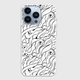 Чехол для iPhone 13 Pro с принтом Черно белые узоры в Белгороде,  |  | abstract | art | pattern | абстракционизм | абстракция | аниме | арт | брызги | волны | восточный | граффити | змеи | инь янь | искусство | кружево | линии | море | паттерн | текстура | тучи | узор | хавитки | черви