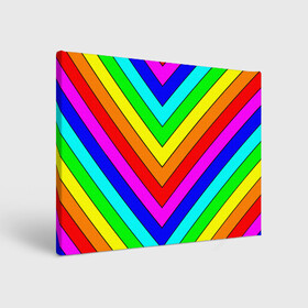 Холст прямоугольный с принтом Rainbow Stripes в Белгороде, 100% ПВХ |  | geometry | gradient | neon | геометрические | градиент | детям | кислота | кислотный | конус | красочный | линии | неоновые | пирамида | полоска | полосы | радуга | радужный | разноцветные | сочный | треугольники