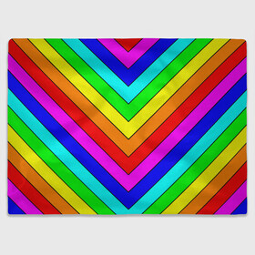 Плед 3D с принтом Rainbow Stripes в Белгороде, 100% полиэстер | закругленные углы, все края обработаны. Ткань не мнется и не растягивается | geometry | gradient | neon | геометрические | градиент | детям | кислота | кислотный | конус | красочный | линии | неоновые | пирамида | полоска | полосы | радуга | радужный | разноцветные | сочный | треугольники