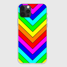 Чехол для iPhone 12 Pro Max с принтом Rainbow Stripes в Белгороде, Силикон |  | Тематика изображения на принте: geometry | gradient | neon | геометрические | градиент | детям | кислота | кислотный | конус | красочный | линии | неоновые | пирамида | полоска | полосы | радуга | радужный | разноцветные | сочный | треугольники