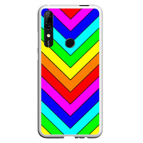 Чехол для Honor P Smart Z с принтом Rainbow Stripes в Белгороде, Силикон | Область печати: задняя сторона чехла, без боковых панелей | Тематика изображения на принте: geometry | gradient | neon | геометрические | градиент | детям | кислота | кислотный | конус | красочный | линии | неоновые | пирамида | полоска | полосы | радуга | радужный | разноцветные | сочный | треугольники