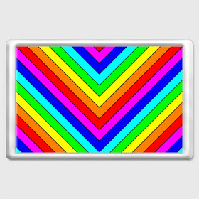 Магнит 45*70 с принтом Rainbow Stripes в Белгороде, Пластик | Размер: 78*52 мм; Размер печати: 70*45 | geometry | gradient | neon | геометрические | градиент | детям | кислота | кислотный | конус | красочный | линии | неоновые | пирамида | полоска | полосы | радуга | радужный | разноцветные | сочный | треугольники