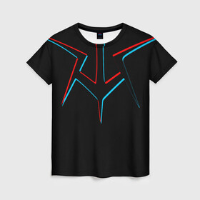 Женская футболка 3D с принтом Code Geass logo в Белгороде, 100% полиэфир ( синтетическое хлопкоподобное полотно) | прямой крой, круглый вырез горловины, длина до линии бедер | black knight | lelouch lamperouge | код гиас | код гиасс | лелуш ламперуж | рыцари