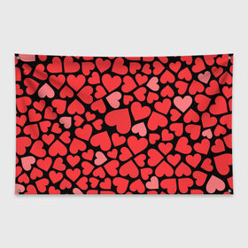 Флаг-баннер с принтом Сердца в Белгороде, 100% полиэстер | размер 67 х 109 см, плотность ткани — 95 г/м2; по краям флага есть четыре люверса для крепления | i love you | love | любовь | сердечки | сердца | чувства | я тебя люблю