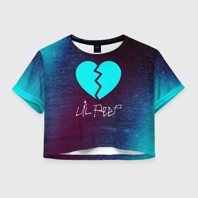 Женская футболка Crop-top 3D с принтом LIL PEEP / ЛИЛ ПИП в Белгороде, 100% полиэстер | круглая горловина, длина футболки до линии талии, рукава с отворотами | beautiful | daddy | heart | life | lil | lilpeep | music | peep | rap | rapper | rip | tattoo | лил | лилпип | литл | лого | музыка | папочка | пип | рип | рожица | рэп | рэпер | рэперы | сердечко | сердце | символ | тату | татуировки