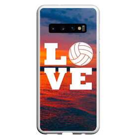 Чехол для Samsung Galaxy S10 с принтом LOVE Volleyball в Белгороде, Силикон | Область печати: задняя сторона чехла, без боковых панелей | beach | i love | live | love | voleybal | volleyball | волебол | волейбол | волейболист | волейболистка | воллейбол | пляжный | я люблю