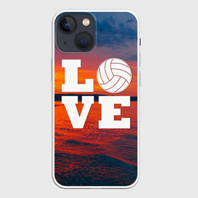 Чехол для iPhone 13 mini с принтом LOVE Volleyball в Белгороде,  |  | beach | i love | live | love | voleybal | volleyball | волебол | волейбол | волейболист | волейболистка | воллейбол | пляжный | я люблю
