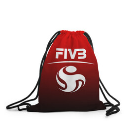 Рюкзак-мешок 3D с принтом FIVB ВОЛЕЙБОЛ в Белгороде, 100% полиэстер | плотность ткани — 200 г/м2, размер — 35 х 45 см; лямки — толстые шнурки, застежка на шнуровке, без карманов и подкладки | fivb | voleybal | volleyball | волебол | волейбол | волейбола | волейболист | волейболистка | воллейбол | международная | федерация | фивб
