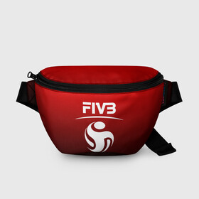 Поясная сумка 3D с принтом FIVB ВОЛЕЙБОЛ в Белгороде, 100% полиэстер | плотная ткань, ремень с регулируемой длиной, внутри несколько карманов для мелочей, основное отделение и карман с обратной стороны сумки застегиваются на молнию | fivb | voleybal | volleyball | волебол | волейбол | волейбола | волейболист | волейболистка | воллейбол | международная | федерация | фивб