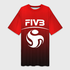 Платье-футболка 3D с принтом FIVB ВОЛЕЙБОЛ в Белгороде,  |  | fivb | voleybal | volleyball | волебол | волейбол | волейбола | волейболист | волейболистка | воллейбол | международная | федерация | фивб
