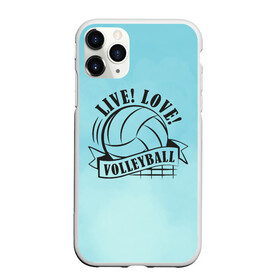 Чехол для iPhone 11 Pro матовый с принтом LIVE! LOVE! VOLLEYBALL! в Белгороде, Силикон |  | beach | live | love | voleybal | volleyball | волебол | волейбол | волейболист | волейболистка | воллейбол | пляжный | я люблю