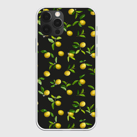 Чехол для iPhone 12 Pro Max с принтом Лимончики на черном в Белгороде, Силикон |  | citrus | fruit | lemon | lemon flowers | lemons | print | лимон | лимончики | лимоны | принт | фрукты | цветы лимона | цитрусовые