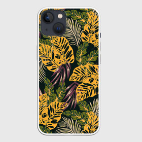 Чехол для iPhone 13 с принтом Тропический лес в Белгороде,  |  | 3d | flowers | forest | hawaii | leaf | leafs | palm | palms | summer | travel | tropical | vacation | гаваи | гавайи | гавайка | гавайская | лес | лето | листики | листки | листья | отпуск | пальма | пальмы | путешествия | рисунок | трехмерная 