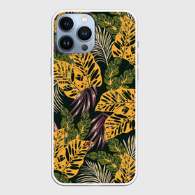 Чехол для iPhone 13 Pro Max с принтом Тропический лес в Белгороде,  |  | 3d | flowers | forest | hawaii | leaf | leafs | palm | palms | summer | travel | tropical | vacation | гаваи | гавайи | гавайка | гавайская | лес | лето | листики | листки | листья | отпуск | пальма | пальмы | путешествия | рисунок | трехмерная 