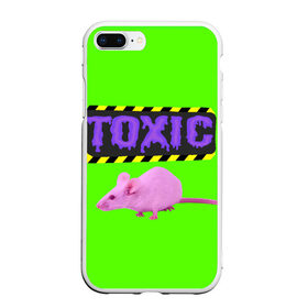 Чехол для iPhone 7Plus/8 Plus матовый с принтом Toxic в Белгороде, Силикон | Область печати: задняя сторона чехла, без боковых панелей | Тематика изображения на принте: animals | rat | toxic | животные | крыса | токсик