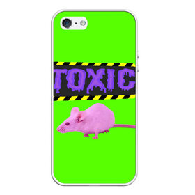 Чехол для iPhone 5/5S матовый с принтом Toxic в Белгороде, Силикон | Область печати: задняя сторона чехла, без боковых панелей | animals | rat | toxic | животные | крыса | токсик
