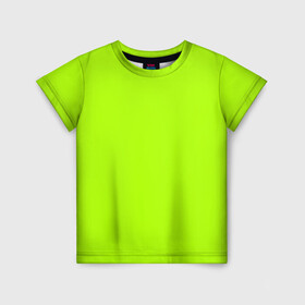 Детская футболка 3D с принтом ACID в Белгороде, 100% гипоаллергенный полиэфир | прямой крой, круглый вырез горловины, длина до линии бедер, чуть спущенное плечо, ткань немного тянется | Тематика изображения на принте: acid | зеленая | кислотная | однотонная | салатовая