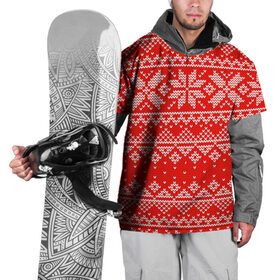Накидка на куртку 3D с принтом Красный зимний орнамент в Белгороде, 100% полиэстер |  | geometry | new year | pattern | retro | snow | winter | аляска | вязаный | геометрия | девяностые | дед мороз | зима | ковер | новогодние | новый год | олени | паттерн | подарок | ретро | рождество | свитер | снег | снеговик