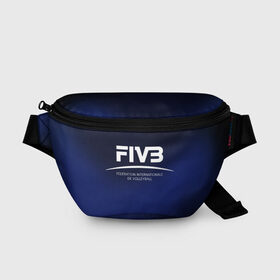 Поясная сумка 3D с принтом FIVB Volleyball в Белгороде, 100% полиэстер | плотная ткань, ремень с регулируемой длиной, внутри несколько карманов для мелочей, основное отделение и карман с обратной стороны сумки застегиваются на молнию | fivb | voleybal | volleyball | волебол | волейбол | волейбола | волейболист | волейболистка | воллейбол | международная | федерация | фивб