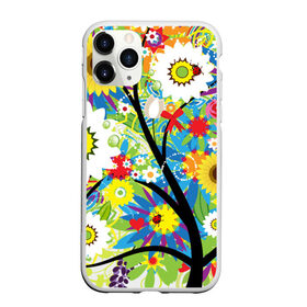 Чехол для iPhone 11 Pro Max матовый с принтом Flowering tree в Белгороде, Силикон |  | бабочки | девушкам | зелень | природа | цветы