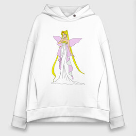 Женское худи Oversize хлопок с принтом Sailor Moon Серенити в Белгороде, френч-терри — 70% хлопок, 30% полиэстер. Мягкий теплый начес внутри —100% хлопок | боковые карманы, эластичные манжеты и нижняя кромка, капюшон на магнитной кнопке | bunny | luna | princess | serenity | stars | usagi | wings | ангел | волосы | девушка | детям | звездная | звезды | королева | корона | крылья | луна | любовь | малышка | марс | радуга | сейлор мун | токио | усаги цукино | школьные 