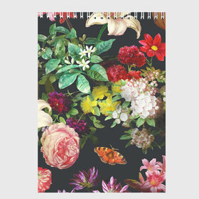 Скетчбук с принтом Цветы в Белгороде, 100% бумага
 | 48 листов, плотность листов — 100 г/м2, плотность картонной обложки — 250 г/м2. Листы скреплены сверху удобной пружинной спиралью | арт | бабочка | бабочки | белая лилия | белый | желтый | зеленый | картина | краски | красный | лилии | лилия | рисунок | рисунок красками | роза | розовая роза | розовый | розы | тёмный | фиолетовый