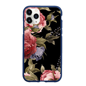 Чехол для iPhone 11 Pro Max матовый с принтом Цветы в Белгороде, Силикон |  | арт | бутон | бутоны | зеленый | картина | рисунок | рисунок красками | розовый | темный | фиолетовый | чёрный