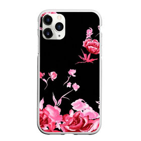 Чехол для iPhone 11 Pro Max матовый с принтом Яркие розы в Белгороде, Силикон |  | арт | рисунок | роза | розовая роза | розовые розы | розовый | розы | тёмный | цветы | чёрный