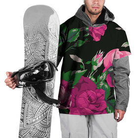 Накидка на куртку 3D с принтом Розы в Белгороде, 100% полиэстер |  | арт | бутон | бутоны | зеленый | краски | кусты роз | рисунок | роза | розовая роза | розовые розы | розовый | розы