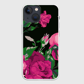 Чехол для iPhone 13 mini с принтом Розы в Белгороде,  |  | арт | бутон | бутоны | зеленый | краски | кусты роз | рисунок | роза | розовая роза | розовые розы | розовый | розы
