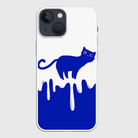 Чехол для iPhone 13 mini с принтом Milk Cat в Белгороде,  |  | cat | cats | japan | kitty | milk | кавай | кот | котейка | котенок | котик | кошка | кошки | милград | молоко | ня | япония