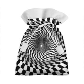Подарочный 3D мешок с принтом иллюзия в Белгороде, 100% полиэстер | Размер: 29*39 см | воронка | иллюзия | студентам | тоннель | шахматы