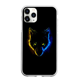 Чехол для iPhone 11 Pro матовый с принтом Гипноз в Белгороде, Силикон |  | ears | eyes | hypnosis | muzzle | neon | night | view | wolf | взгляд | волк | гипноз | глаза | неон | ночь | уши