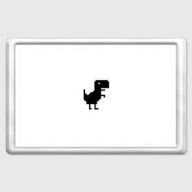 Магнит 45*70 с принтом Google динозаврик в Белгороде, Пластик | Размер: 78*52 мм; Размер печати: 70*45 | Тематика изображения на принте: dino | dinomax | googledino | дино | динозавр | потерялся