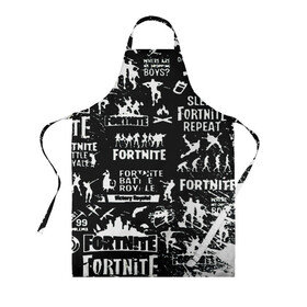 Фартук 3D с принтом Fortnite. в Белгороде, 100% полиэстер | общий размер — 65 х 85 см, ширина нагрудника — 26 см, горловина — 53 см, длина завязок — 54 см, общий обхват в поясе — 173 см. Принт на завязках и на горловине наносится с двух сторон, на основной части фартука — только с внешней стороны | 2 глава | 2 сезон | fortnite | fortnite 2 | game | боевой пропуск | боевой пропуск 2 сезона 2 главы фортнайт | игра | фортнайт | экшен