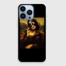 Чехол для iPhone 13 Pro с принтом jaKondA в Белгороде,  |  | jakonda | mona lisa | smoking | woman | девушка | джаконда | мона лиза