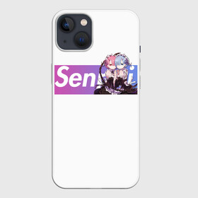 Чехол для iPhone 13 с принтом Re:Zero в Белгороде,  |  | anime | glitch | japan | ram | re | rem | rezero | senpai | subaru | waifu | zero | анимация | аниме | вайфу | глитч | глич | мультсериал | мультфильм | семпай | сенпай | сериал | япония