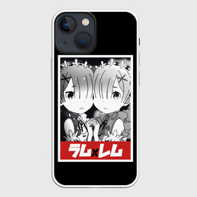 Чехол для iPhone 13 mini с принтом Re:Zero в Белгороде,  |  | anime | glitch | japan | ram | re | rem | rezero | senpai | subaru | waifu | zero | анимация | аниме | вайфу | глитч | глич | мультсериал | мультфильм | семпай | сенпай | сериал | япония