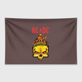 Флаг-баннер с принтом AC/DC в Белгороде, 100% полиэстер | размер 67 х 109 см, плотность ткани — 95 г/м2; по краям флага есть четыре люверса для крепления | music | rock | star | группа | рок