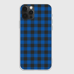 Чехол для iPhone 12 Pro Max с принтом Синяя клетка в Белгороде, Силикон |  | cage | cage pattern | checkered ornament | ornament | pattern | print cage | tartan | клетка | клетка узор | клетчатый орнамент | орнамент | принт клетка | синяя клетка | тартан | узор | шотландка | шотландская клетка