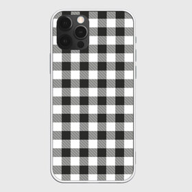 Чехол для iPhone 12 Pro Max с принтом Черно-белая клетка в Белгороде, Силикон |  | cage | cage pattern | checkered ornament | ornament | pattern | print cage | tartan | клетка | клетка узор | клетчатый орнамент | орнамент | принт клетка | тартан | узор | черно белая клетка | шотландка | шотландская клетка