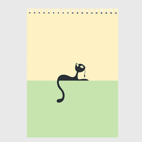 Скетчбук с принтом Чёрный кот на ярком фоне в Белгороде, 100% бумага
 | 48 листов, плотность листов — 100 г/м2, плотность картонной обложки — 250 г/м2. Листы скреплены сверху удобной пружинной спиралью | арт | вектор | горизонтальный рисунок | горизонтальный узор | жёлтый | зеленый | кот | котёнок | кошка | рисунок | чёрная кошка | чёрный | чёрный кот | чёрный котёнок
