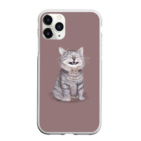 Чехол для iPhone 11 Pro Max матовый с принтом Котёнок ыыы в Белгороде, Силикон |  | Тематика изображения на принте: арт | кот | котёнок | кошка | мем | мемный кот | мемный котенок | мэм | мэмный котёнок | рисунок | серый | серый кот | тёмный | фиолетовый